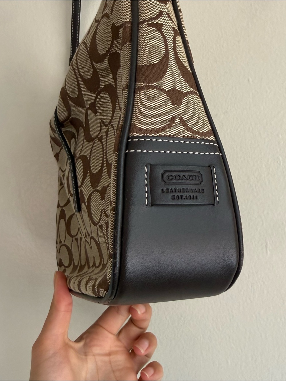 Coach Hamilton Brown Signature Monogram Shoulder Bag - Picture 3 of 9